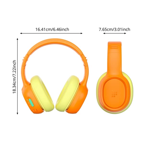 Tronsmart Over-Ear Trådlösa Hörlurar ANC till Barn Safe KH03 - Orange