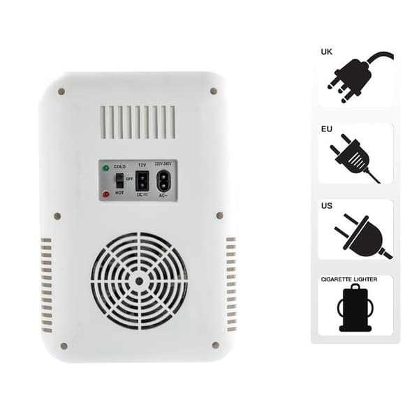XO Mini Bilkylskåp med Spegel LED CZ015 - Vit