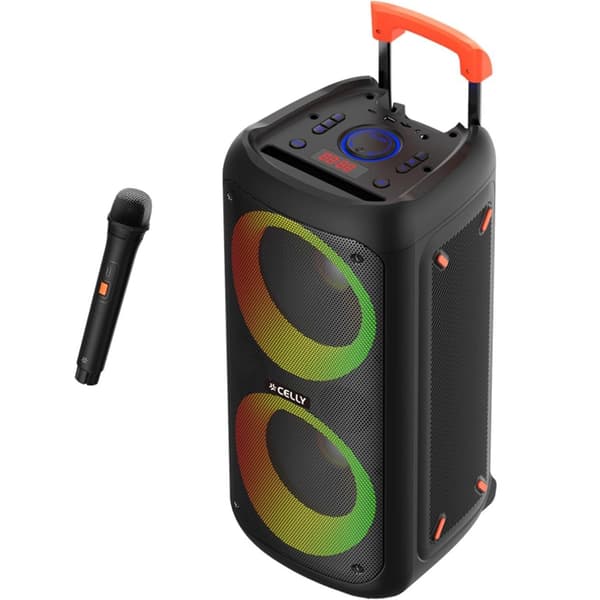 Celly Partyspeaker 40W + 2 Trådlösa Mikrofoner