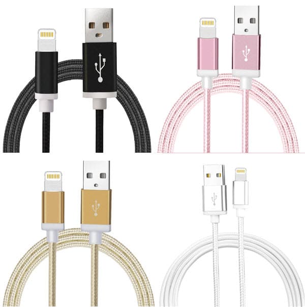 1M SnabbladdningsKabel iPhone 5/6/6s/6 Plus/7/8/X/iPad