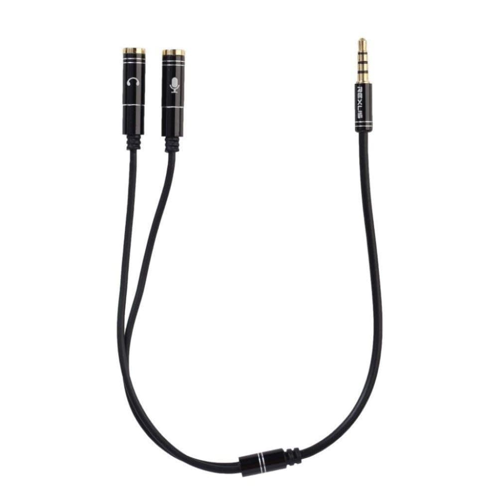 REXLIS universel single 3.5mm hanstik til dobblet 3.5mm huns