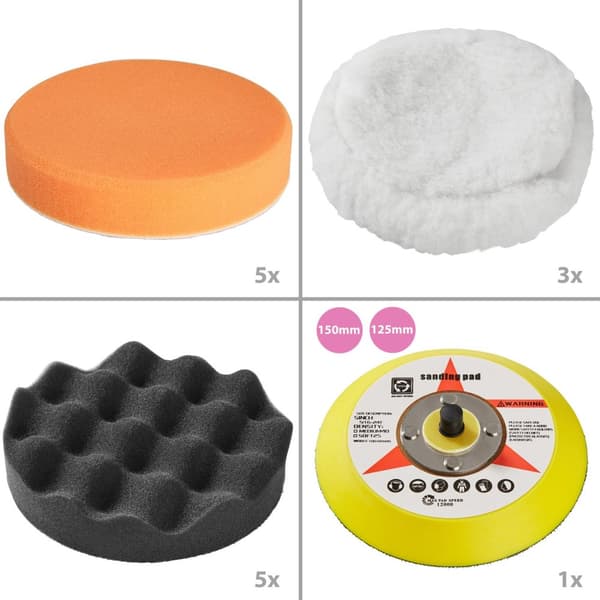 Excenter polermaskine 710Watt med kuffert - 25 dele