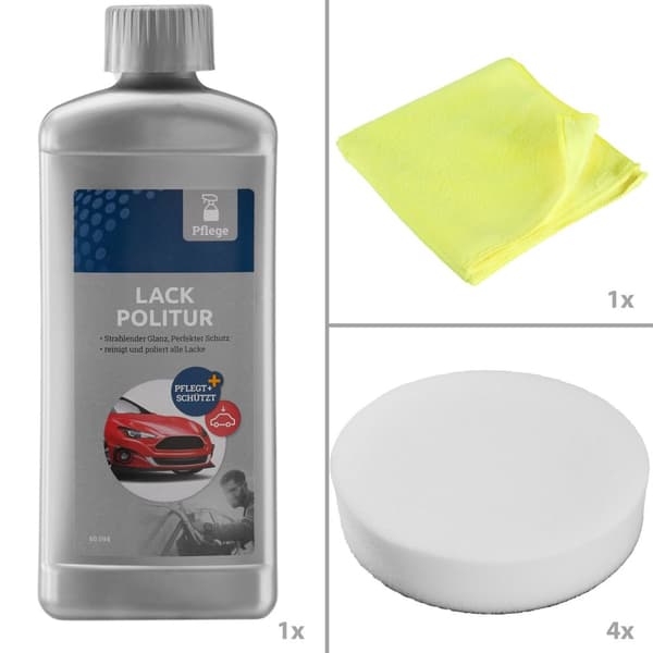 Excenter polermaskine 710Watt med kuffert - 16 dele inkl. poleringsmiddel