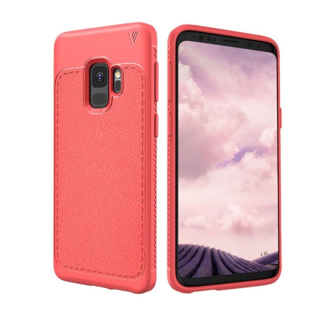 LENUO Samsung Galaxy S9 moderni suojakuori - Punainen