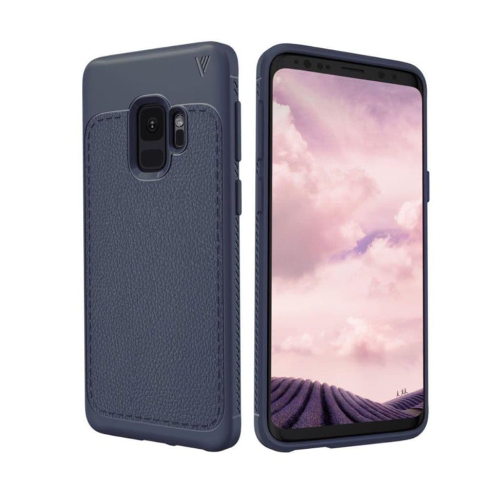 LENUO Samsung Galaxy S9 moderni suojakuori - Tummansininen