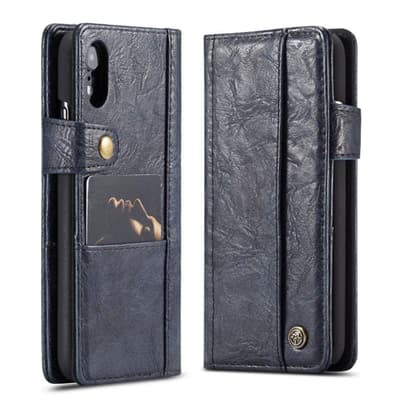 iPhone Xr CASEME vintage tyylinen synteetti nahkainen lompak