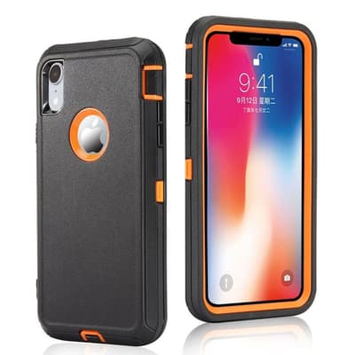 iPhone Xr Iskukestävä hybriidi muovinen takasuoja kuori - Mu