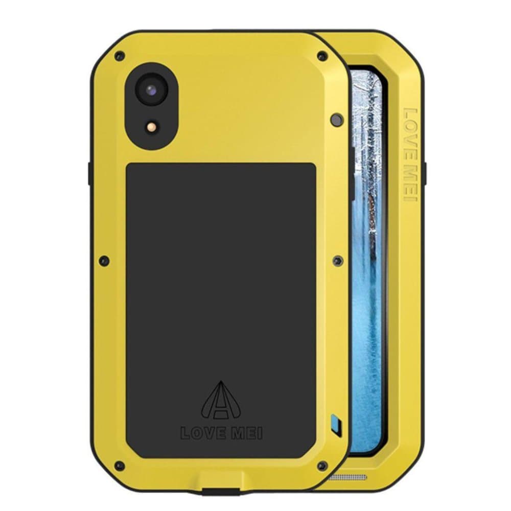 LOVE MEI iPhone Xr mobiletui i kombimaterialer med vandafvis