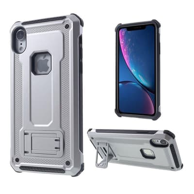iPhone Xr kickstand combo case - Silver