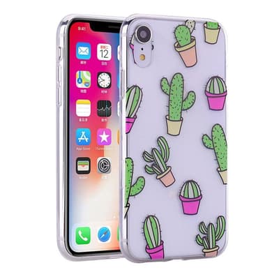 iPhone Xr kuviollinen silikooni muovinen joustava suojakuori