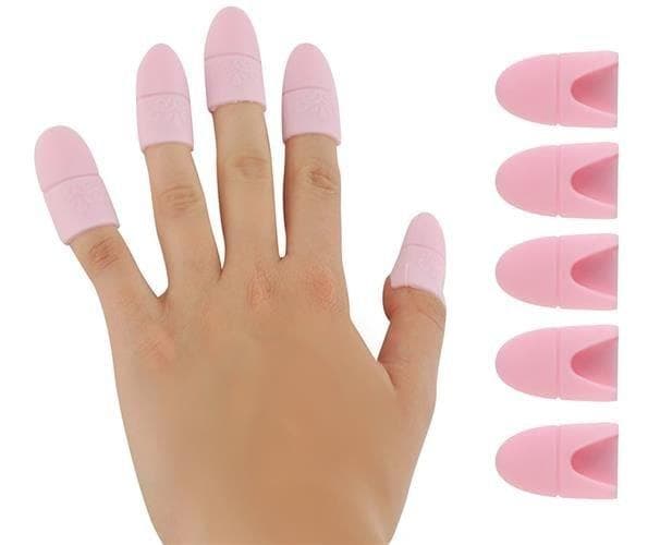 Fingertoppar av Silikon / Skydd - Ta bort nagellack (5-Pack)