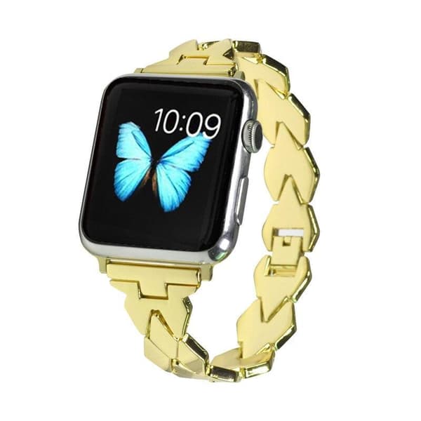 SKALO Metallarmband "Flätad" Apple Watch Series 1-3 38mm Guld