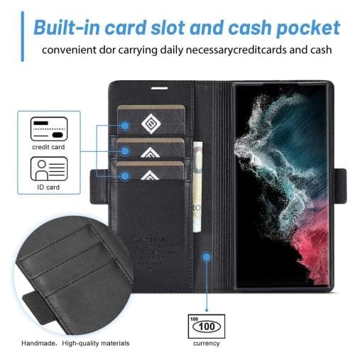 LC.IMEEKE Lommebok-deksel til Samsung Galaxy S23 Ultra - Svart