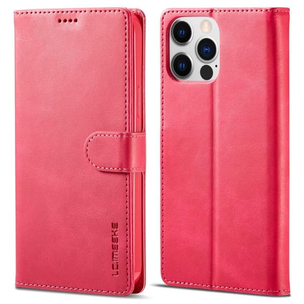 LC.IMEEKE Wallet Case till iPhone 15 Pro Max - Rosa