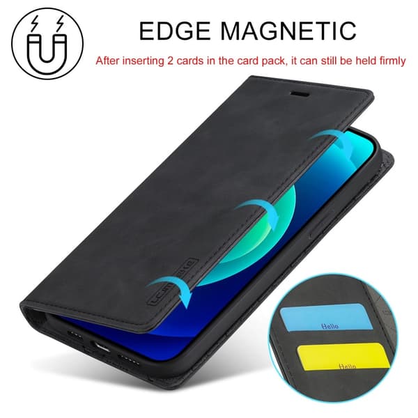 LC.IMEEKE Magnetisk telefontaske til iPhone 15 Stand Wallet Cover
