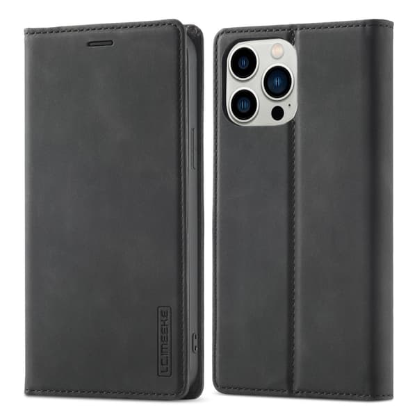 LC.IMEEKE Magneettinen puhelinkotelo iPhone 15 Pro Max -telineen lompakon suojukselle