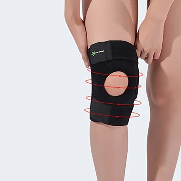 Rockbros Sportskydd för Patella och Knäled, storlek M (2 st.) - Svart