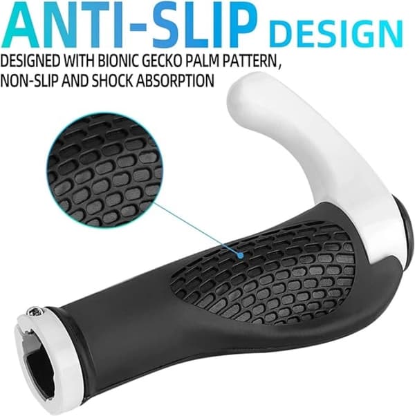 Rockbros Cykelhållarset med horn - Vit