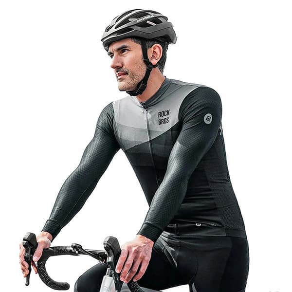 Rockbros Cykeltröja Långärmad Vår/Sommar XL - Svart