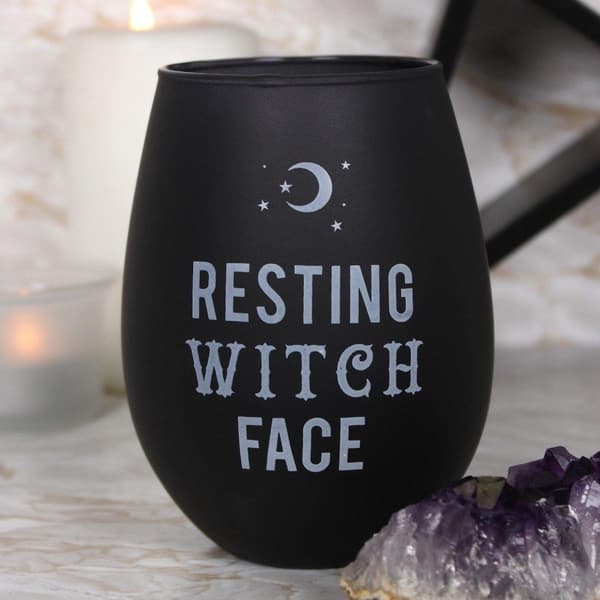 Vinglas RESTING WITCH FACE m förpackning