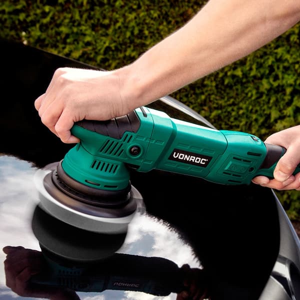 VONROC Dual action polermaskin 1050W – 150mm | Inkl. 1 poleringssvamp