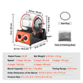 Miniatyrbild 8 av 8: 45W 3kg roterande trumma smycken polermaskin, 5 hastighetsjustering, 10-60 minuter timer, stor kapacitet, kraftfull prestanda