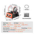 Miniatyrbild 7 av 7: 60W 5kg roterande trumma smycken polermaskin, 5 hastighetsjustering, 10-60 minuter timer, stor kapacitet, kraftfull prestanda
