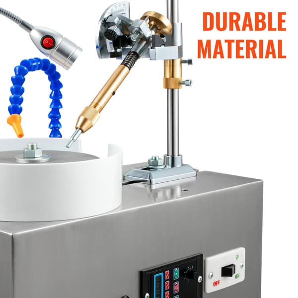 180W 2800 rpm ädelfacetteringsmaskin med manipulator/ljus/vattenpump, för slipning och polering, låg ljud, enastående detaljer
