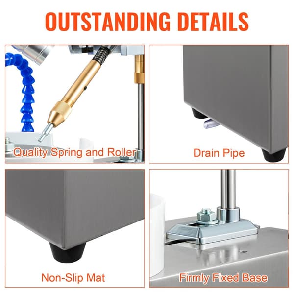 180W 2800 rpm ädelfacetteringsmaskin med manipulator/ljus/vattenpump, för slipning och polering, låg ljud, enastående detaljer