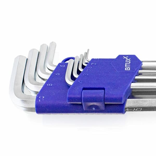 BITUXX HEX SKRUETR?KKER S?T 1,5-10MM 9 STK I FOLDBAR ETUDE