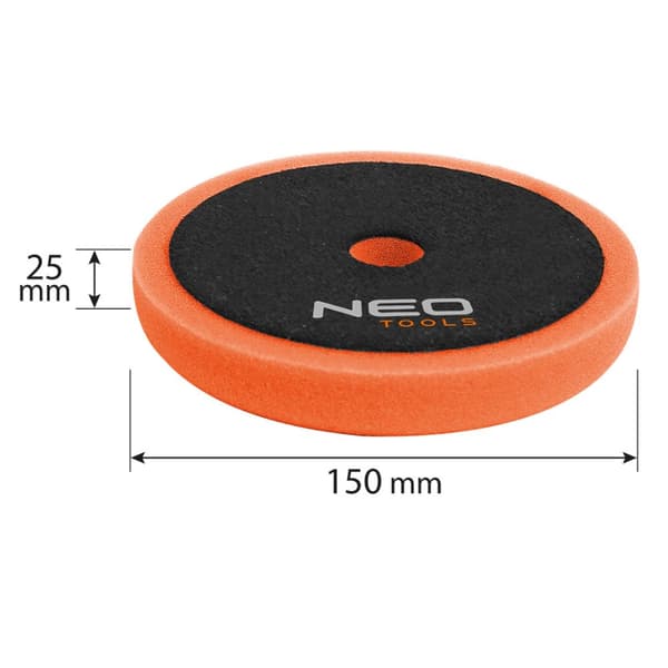Polerpude 150 x 150 mm x 25 mm, medium svamp