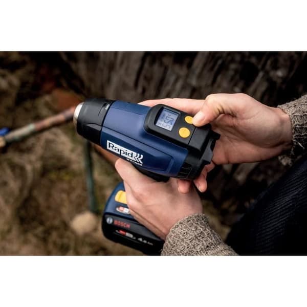 18V batteridrevet varmluftpistol - RAPID - RX1000 - Kuffert + 4,0Ah batteri + oplader