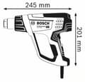 Miniatyrbillede 3 af 4: Bosch Professional GHG 23-66 Varmepistol + Kuffert - 2300 W - 650 °C - 06012A6300