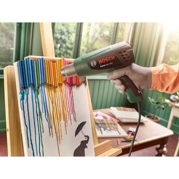 Bosch varmepistol - EasyHeat 500 (1600W, luftstrøm: 240 / 450 l/min, temperatur: 300/500°C)