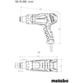 Miniatyrbillede 3 af 3: Varmepistol - METABO - HG 16-500 - Bredstråledyse - Reflektordyse