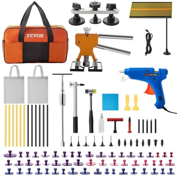 Autojen maalittomien lommojen korjaussarja - 53 osaa, 23 vetotappia, karkaistu materiaali & ei maalivaurioita 89pcs