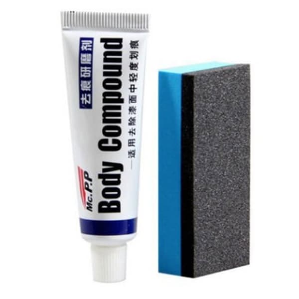 Car Scratch Eraser, Polish Polish Paste Kit med svamp för bilkaross N