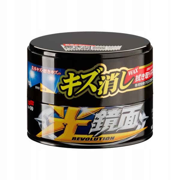 Soft99 Uusi Scratch Clear Wax tumma vaha 200g + Rain Drop Bazooka 300ml