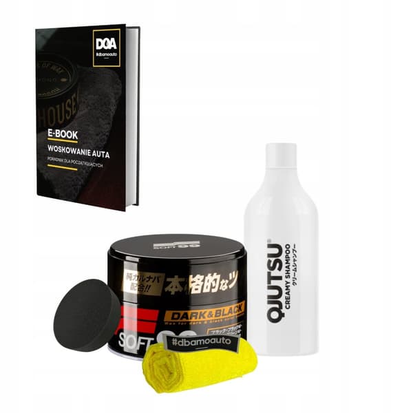 Soft99 VAX FÖR BIL MED CARNAUBA MÖRKA FÄRGER + MIKROFIBER SCHAMPO 2x PADS