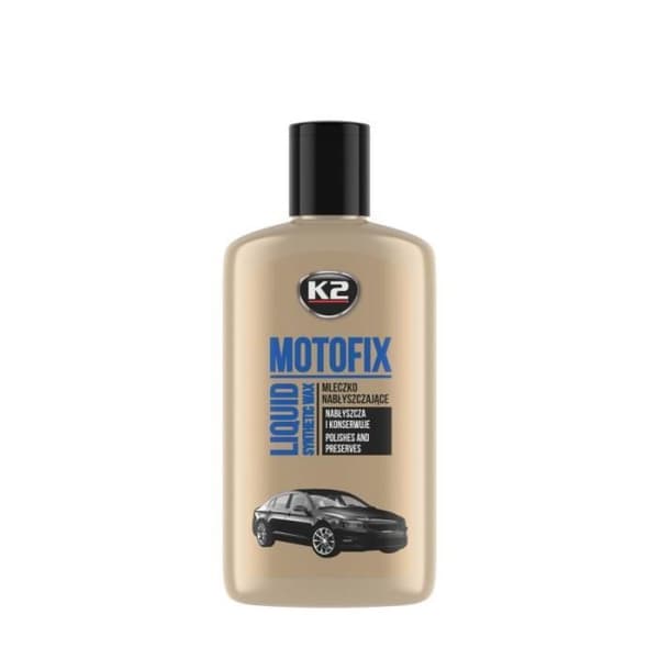 K2 PRO poleringsmjölk med syntetiskt vax - flaska 250 ml - bilrengöring - detailing