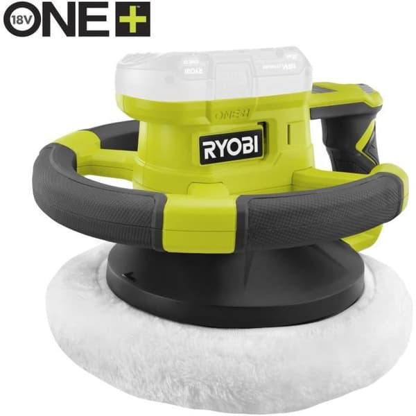 18V polermaskin - RYOBI - RBP18250-0 - 1 500–3 500 osc/min - 250 mm pad - 5 hastigheter - Levereras med 2 250 mm polerlock