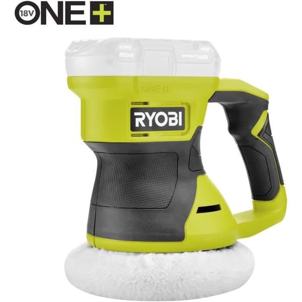 18V polermaskin - RYOBI - RBP18150-0 - 3 000–4 500 osc/min - 2 hastigheter - 150 mm pad - Levereras med 2 st 150 mm polerlock