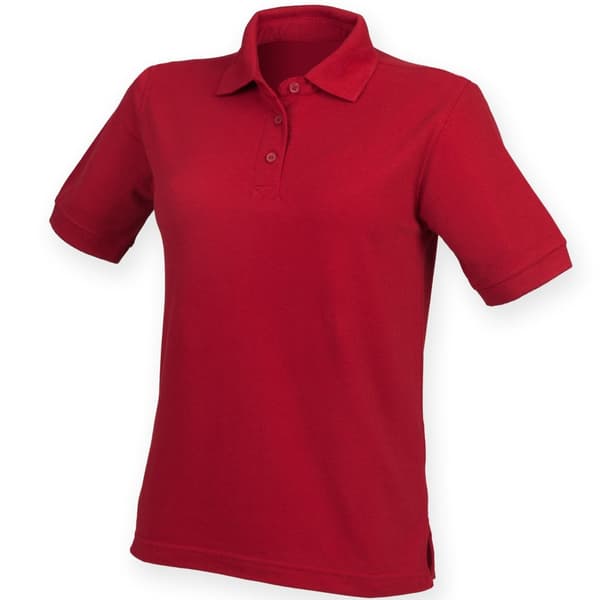 Henbury Polotröja 65/35 för kvinnor och damer Vintage Red 2XL