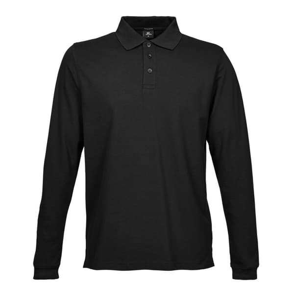 Tee Jays Polo shirt med lång ärm och stretch för män
