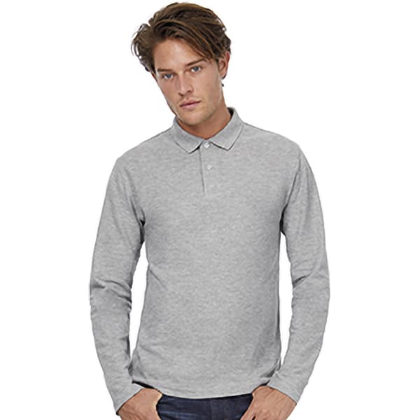 B&C ID.001 Mens Long Sleeve Polo