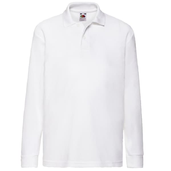 Fruit of the Loom Långärmad 65/35 Pique Polo för barn / Polotröjor för barn