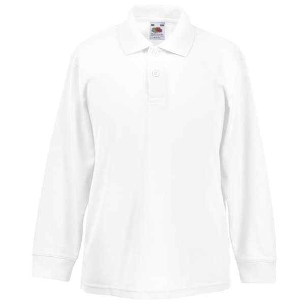 Fruit of the Loom Långärmad 65/35 Pique Polo för barn / Polotröjor för barn