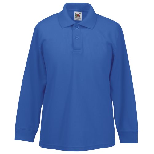 Bild av Fruit of the Loom Barns långärmad 65/35 Pique polo / barn-poloshirts