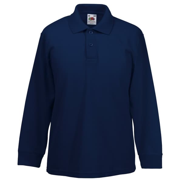 Fruit of the Loom Långärmad 65/35 Pique Polo för barn / Polotröjor för barn