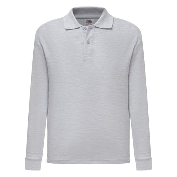 Fruit of the Loom Långärmad 65/35 Pique Polo för barn / Polotröjor för barn